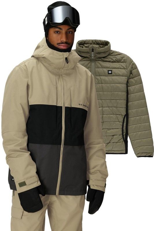 686 - Smarty 3-in-1 - Afneembare Jas - Wit Heather - 20K