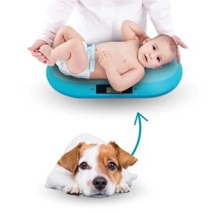 Babyweegschaal – Nauwkeurig Wegen tot 20 kg - TARE- en HOLD-Functie, Weegschaal Ideaal voor Baby en Huisdier - Inclusief Batterijen - Blauw