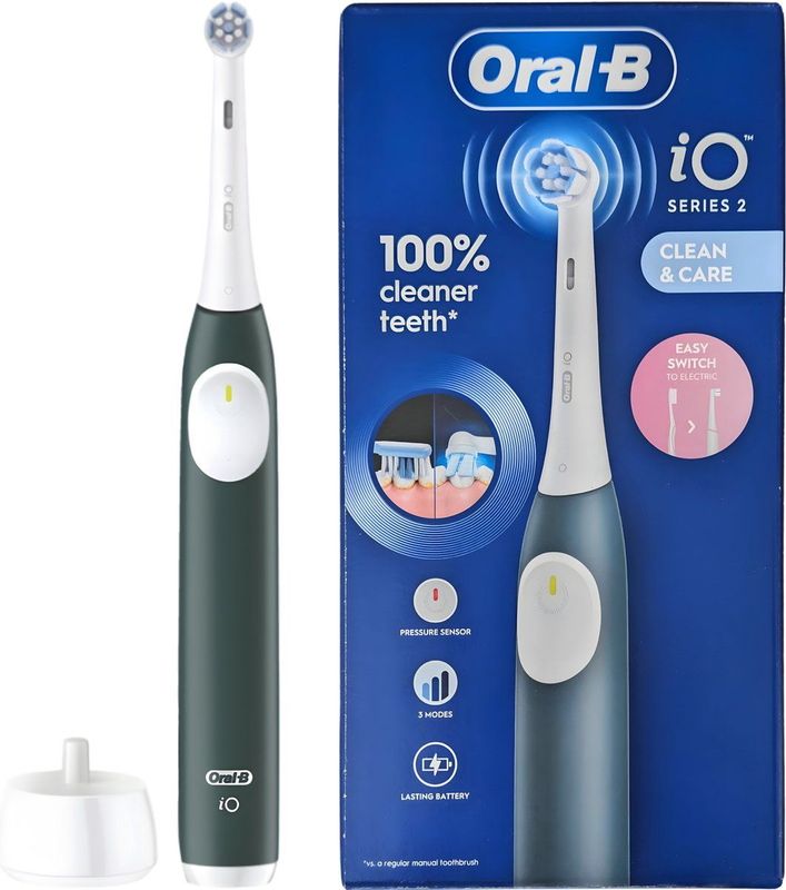 Oral B - iO2 - Elektrische Tandenborstel - Dark Green - 1 st