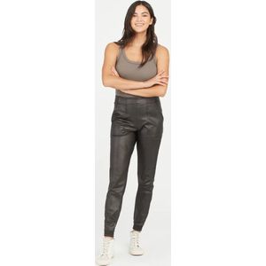 Leather Like Jogger Pant | Zwart