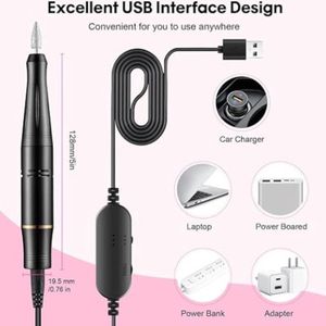 Elektrische Nagelvijl - Nagelfrees - Electric Nail File - Manicureset - Manicure. Pedicure - Nagelvijl - Nagelboor - Kerstcadeau - Sinterklaas - Sinterklaas Cadeau - Cadeau Voor Vrouw - Cadeau Voor Man - Cadeau