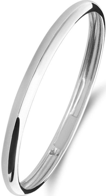 Lucardi Dames 14 Karaat witgouden ring - Ring - 14 Karaat Goud - Zilver - 15 / 47 mm