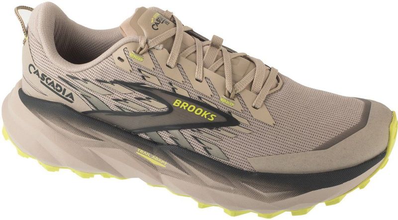 Brooks Cascadia 19, Mannen, Beige, Hardloopschoenen, maat: 40