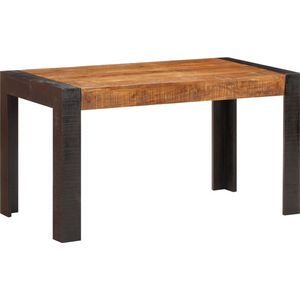 vidaXL - Eettafel - 140x70x76 - cm - massief - ruw - mangohout