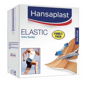 Hansaplast Flexibel Wondverband – Extra Flexibele Pleister – 5 m x 6 cm – Family Pack – Ideaal voor Beweeglijke Delen