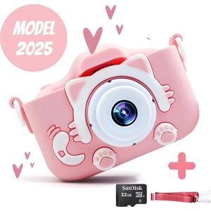 Kiddl Kindercamera - Digitale Camera - Foto en Videofunctie - Roze