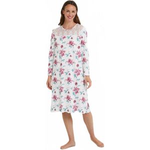 Nachthemd van katoen en kant, halflang