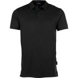 HRM - Luxe Stretch Polo - Poloshirt - Zwart - 95% Katoen & 5% Elastan, Wasbaar tot 40°C