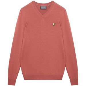Lyle & Scott Trui Met V-hals Oranje M Man