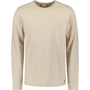 No Excess Mannen T-Shirt Met Lange Mouwen Donker Beige XXL