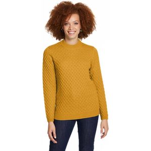 Warme korte trui, hoge hals, dik gebreid