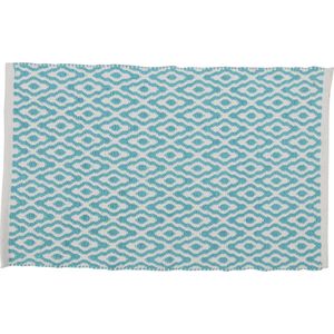 Differnz Brighton badmat – 100% katoen – Blauw wit – 50 x 80 cm