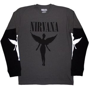 Nirvana - In Utero Mono Longsleeve shirt - XL - Grijs/Zwart
