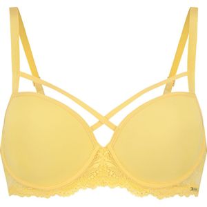 Sapph - Voorgevormde bh - Met beugel - Straps boven cups - Fabulous - Geel - 85E