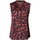 comma - Blouse - Mouwloos - Satijn - Hoge Halslijn