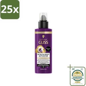25 x Gliss - Scalp & Root Activator - Siliconenvrij - Voor Gezonde Hoofdhuid - 100 ml - Grootverpakking - Haarwortel Activator - Haarschade - Haar Groei - Haar Activator - Gevoelige Hoofdhuid
