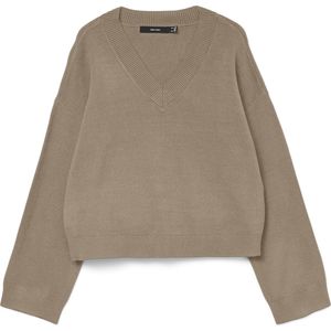 VERO MODA - VMGOLD ART LS V-NECK - Gebreide Pullover - Dames
