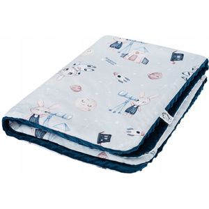 Dubbelzijdig Babydekentje 75x100cm Katoen Minky - Astronomisch Thema