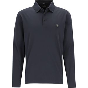 BOSS - Paley - Polo - Donkerblauw - Lange Mouw - Jersey