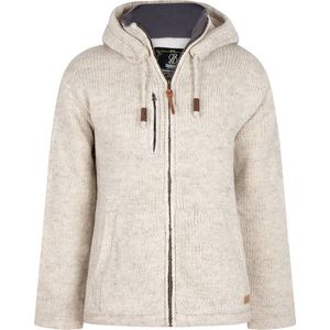 Gebreid Wollen Heren/Uni Vest van Schapenwol met Polyester Fleece voering en afneembare capuchon - SHAKALOHA - M Montana ZH Beige XXL.