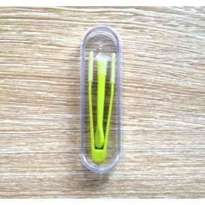 Cabantis Lenzen Zuignap & Lenzen Pincet|Contactlenzen Zuignap voor Harde Lenzen|Lens Ploffertje|Siliconen|2 stuks in Handige Bewaarcase|Groen