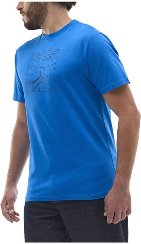 Millet - Cimaï Climb - T-shirt - Blauw - Korte Mouwen - 100% Biologisch Katoen