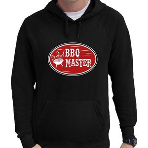 BBQ / Barbecue master hoodie zwart - cadeau sweater met capuchon voor heren - Verjaardag / Vaderdag kado L