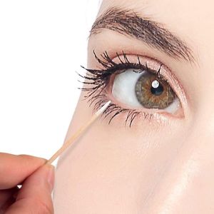 500 stuks puntige houten wattenstaafjes voor tattoo wenkbrauwen beauty make-up nagels