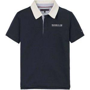 Tommy Hilfiger Ithaca Korte Mouw Poloshirt Blauw 8 Years Jongens