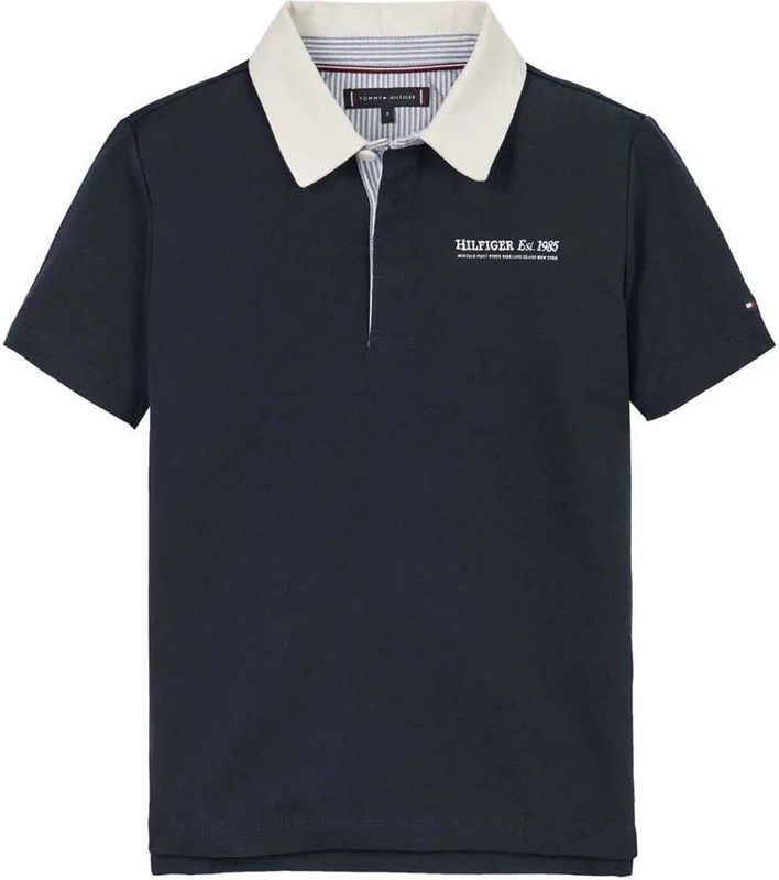 Tommy Hilfiger Ithaca Korte Mouw Poloshirt Blauw 8 Years Jongens
