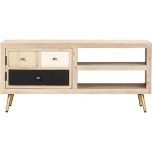 vidaXL Salontafel 90x45x40 cm Mangohout Industrieel Retro Salontafel - Mangoholzt Meubels - Bijzettafels - Vintage Tafels - Bruine Salontafels