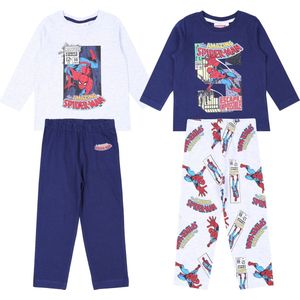 2x Grijs-Donkerblauwe Pyjama SPIDER-MAN Marvel