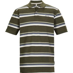 Killtec heren poloshirt - poloshirt KM - 41708 - olijf streep