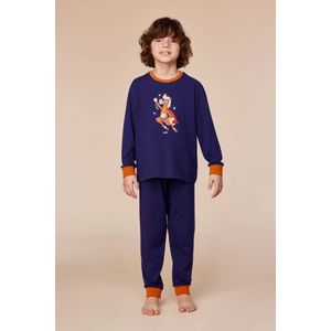 Woody pyjama jongens/heren - donkerblauw - pony - 252-10-PLE-Z/893 - maat 152