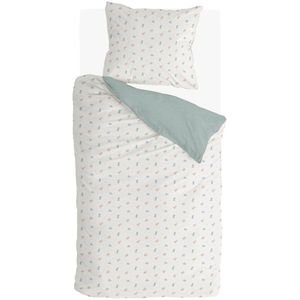 Dekbedovertrek - Blauw - Katoen - Eenpersoons