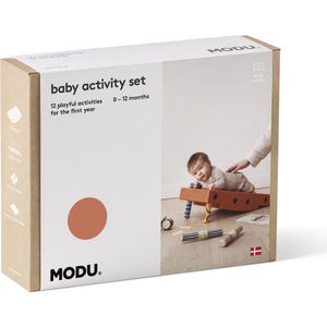 Modu Baby Activity Set - Blokken - Activiteiten speelgoed - Baby speelgoed - 0-12 maanden - Burnt Orange / Dusty Green