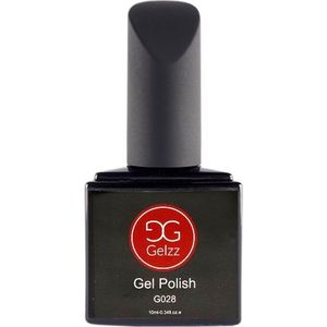 Gelzz Gellak - Gel Nagellak - kleur Coral Dream G028 - OranjeRood - Dekkende kleur - 10ml - Vegan