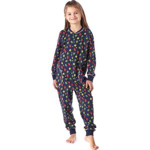 Merry Style Kinder Pyjama - ronde hals - lange mouwen - lange broek met zakken - Katoen - MS-MS10-186-PJ - Marine Geschenke - 110-116