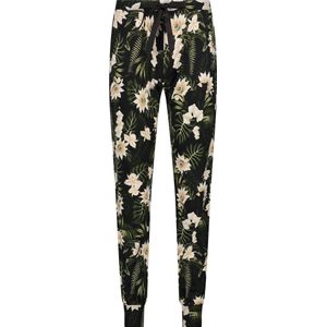 Hunkemöller Dames Nachtmode Pyjama broek Jersey - Zwart - maat XS
