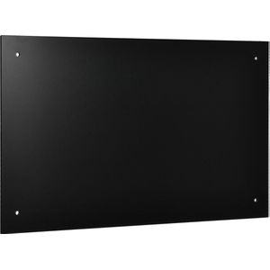 Achterwand spatscherm glas keuken 70x50 cm zwart