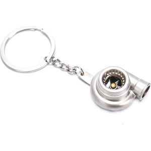 Grijze Turbo Sleutelhanger Mat Zilver / Grijs - Aluminium