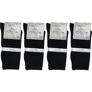 4 Paar Merino Sokken - Merino Wollen Sokken - Maat 35-38 - Naadloos - Marine - Merino Wol - Dames en Heren - Merino Wollen Kousen - Zacht