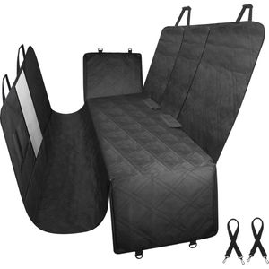 XXL Hondendeken voor de achterbank, 152 cm x 238 cm, hondendeken voor kofferbak, autodeken met zijbescherming en kijkvenster, waterdichte en krasbestendige kofferbakbescherming, hondenachterbank voor