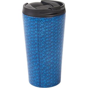 Eco Chic - The Travel Mug (thermosbeker) - N13 - Navy - Disrupted Cubes