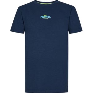 Petrol Industries - Jongens Backprint T-shirt Cascade - Blauw - Maat 140
