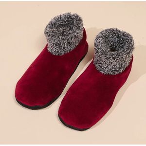 1 Paar Warme Antislip Huissokken Dames Volwassenen (Maat 35–39) – Dikke Pluche Sokken, Vloersokken, Warme Wintersokken, Tapijtsokken & Thuis Sokken