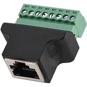 RJ45-schroefklemadapter, DVR Ethernet-aansluiting RJ45-bus naar 8-pins schroefklemadapterconverter