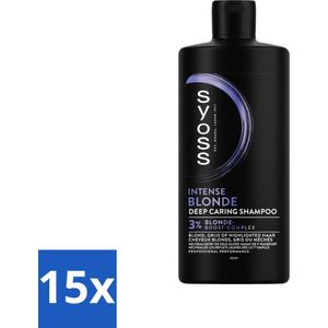 SYOSS - Blonde & Silver - Shampoo - Neutraliseert Geeltonen - 440ml - Bulkverpakking - 15 stuks