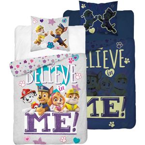 Paw Patrol Kinderbeddengoed 160x200 cm - Katoen - Lichtgevend