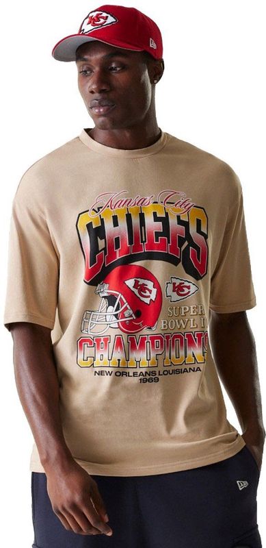 New Era - NFL Washed Super Bowl - T-shirt - Beige - Oversized